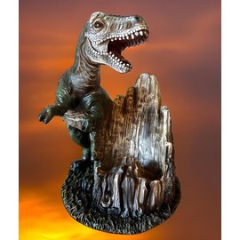 Top Brass T-Rex Wine Bottle Holder – Decorative Funny Dinosaur Display – Jurassic Wine Guardian