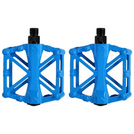 1 Pair Bike Pedals 4.7X 3.7in Aluminium Pedals Anti Skid Flat Flat Pedals Platform Bicycle Pedal (Blue)