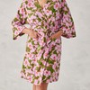 Vera Bradley Cotton Knit Robe, Scattered Anemones Purple, L-XL