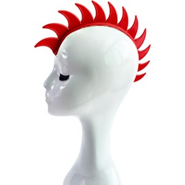 3T-SISTER Helmet Mohawk Wig Adhesive Mohawk for Motorcycle Bicycle Ski Snowboard Helmet Hair Skinhead Costumes Cosplay Wig Silicone Hawk(Helmet not Included)