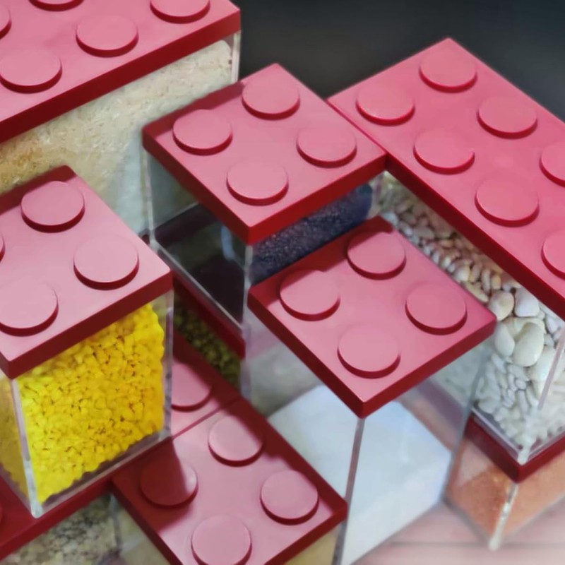 OMADA Design - 1L Brick Food Container with Stackable Lid