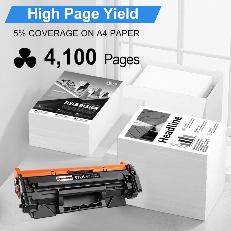 HenceBuy Compatible Toner Cartridges for Canon 072H CRG-072H Toner