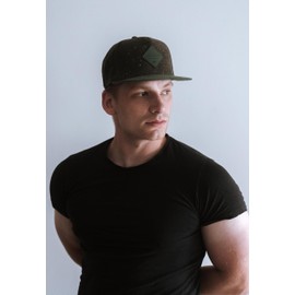 Blackskies Port Moody Snapback Cap | Unisex Premium Baseball Cappy Flat Cap Baseball Cap Synthetic Suede Visor Peaked Cap - Green Milky