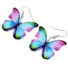 LONYOO Acrylic Colorful Butterfly Earrings Dangling Drop Jewellery Spring Summer