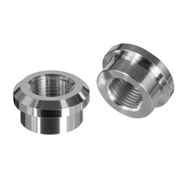 VehiMata 1/4" NPT Female Weld on Bung Fitting Aluminum 2PCS