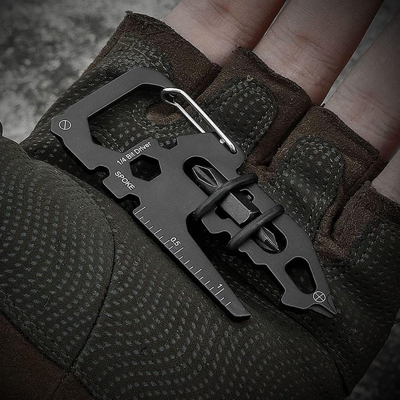 15-in-1 EDC Multi-Tool Keychain - Stainless Steel Pocket Survival Gear