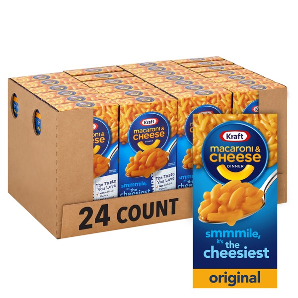Kraft Original Macaroni & Cheese Dinner (24 ct Pack, 7.25 oz Boxes)