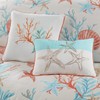 Coral & Teal Seashells, Starfish, Beach King Comforter Set (7