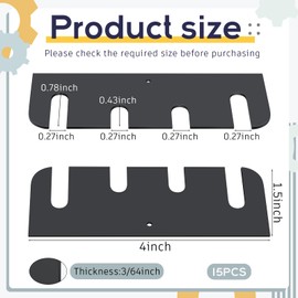 MorningRo 15 Pcs 4 Inch Hardware Door Hinge Shims Coated Finish Door Hinge Shim for Repair Kit