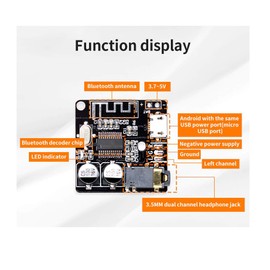 Bluetooth 5.0 Audio Receiver Module Board for Stereo Wireless Sound - PCB Circuit DIY Kit Digital Power Amplifier (VHM-314) - Hayatec