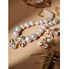 OJERRY Statement Chunky Faux Pearl Pendant Cool Choker Necklace Costume