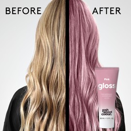 Josh Wood Hair Gloss (Pink) - Semi-permanent gloss refreshes and conditions hair colour - Lasts up to 6 washes - 100% Vegan - Cream (100ml)