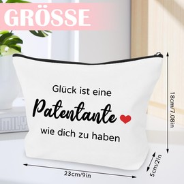 Geschenk für Patentante Geschenk Für Die Beste Patentante Geschenke Kosmetiktasche Damen Geschenke Für Taufpaten Patengeschenk Für Paten Makeup Bag Taufgeschenke Cosmetic Bag