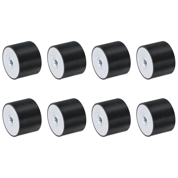 sourcing map 8Pcs 40 x 30mm M8 Thread Female Rubber