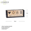 Würfel Countdown Kalender Holz Natur Schwarz Holzkalender Tischkalender Themenleiste Tageszähler