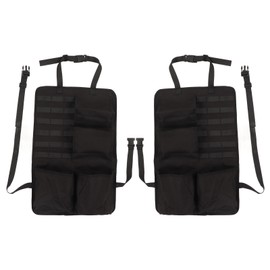 2PCS Auto Seat Organizer Oxford Cloth Waterproof Easy Cleaning Odor Free Backseat Car Organizer Black