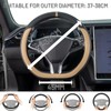 COFIT D-Shape Car Steering Wheel Cover for 37-38 cm, Scratch-Resistant