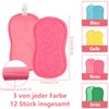Pack of 12 Washable Colourful Kitchen Sponge Cleaning Sponge Double