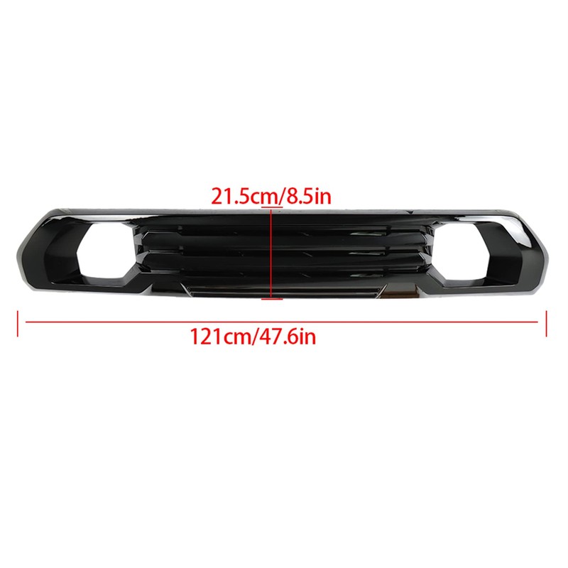 ANTUKO Front Bumper Filler Lower Grille Plate Gloss Black Replacement