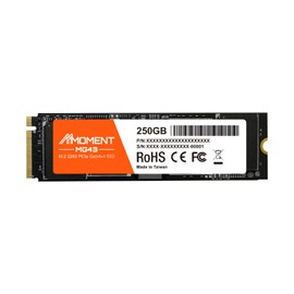 MMOMENT MG43 250GB M.2 2280 PCIe Gen4 NVMe 1.4 Internal SSD, Solid State Drive, Read Speed Up to 4650MB/s Storage for PC, Laptops, Gaming