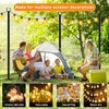 2 Pack 10 FT String Light Poles,Metal with Fork Lights