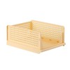 Stackable Storage Basket Plastic Large Open Drawer Wardrobe Cloth Container
