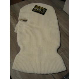 HT Hi-Tech Fishing Polar Mask Knit Cap Hat & Neck Cape Polar White Color