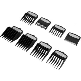 Peinetas Para Cortar El Cabello, 8 Piezas Juego de Peine Guía Para Cortar El Cabello Pinza de Tallado Gradiente Peines Redondos de Corte Fino Para Cortadoras/cortadoras Eléctricas(Black)