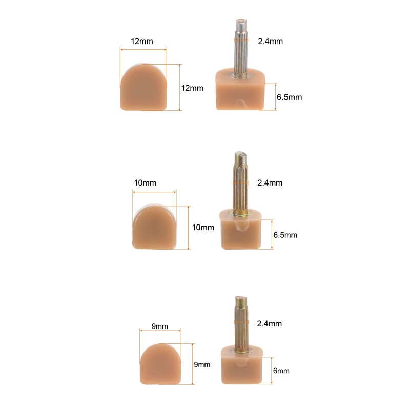 zalati Heel Tip 6 Pairs Faucet Replacement U Shape Non-slip