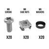 LMS Data M6 Cage Nuts Screws and Washers Set -Assortment