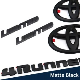 Unbranded 5 Pcs Overlay Kit For 2014-2023 Toyota 4Runner Limited Matte BlackOut Emblem Kit