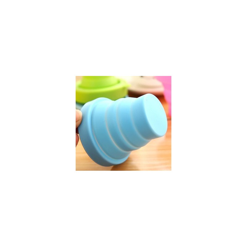 WOIWO 2PCS Candy-Colored Travel Silicone Folding Cup Outdoor Exercise Retractable