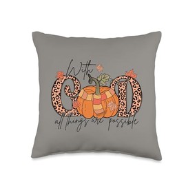 Autumn Fall Season Gifts For Women & Men Christian Happy Thanksgiving Day Autumn Vibes Fall Season Throw Pillow, 16x16, Multicolor