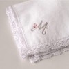 Sofisti Initial Lace Towel Handkerchief White Ladies Ladies Hand Towel
