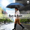 Windproof Mini Travel Folding Umbrella - UPF 50+ Sun &