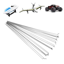 AMONIDA RC Aircraft Push Rods 200mm 100pcs Seamless Steel Z Pushrods for Helicopter Models