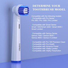 YMPBO Replacement Heads Compatible with Oral B Braun Electric Toothbrush, 10 Pack Toothbrush Head Refill, EB20