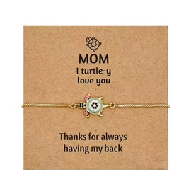 Lepida Mothers Day Bracelet for Mom CZ Turtle Bracelet for Women