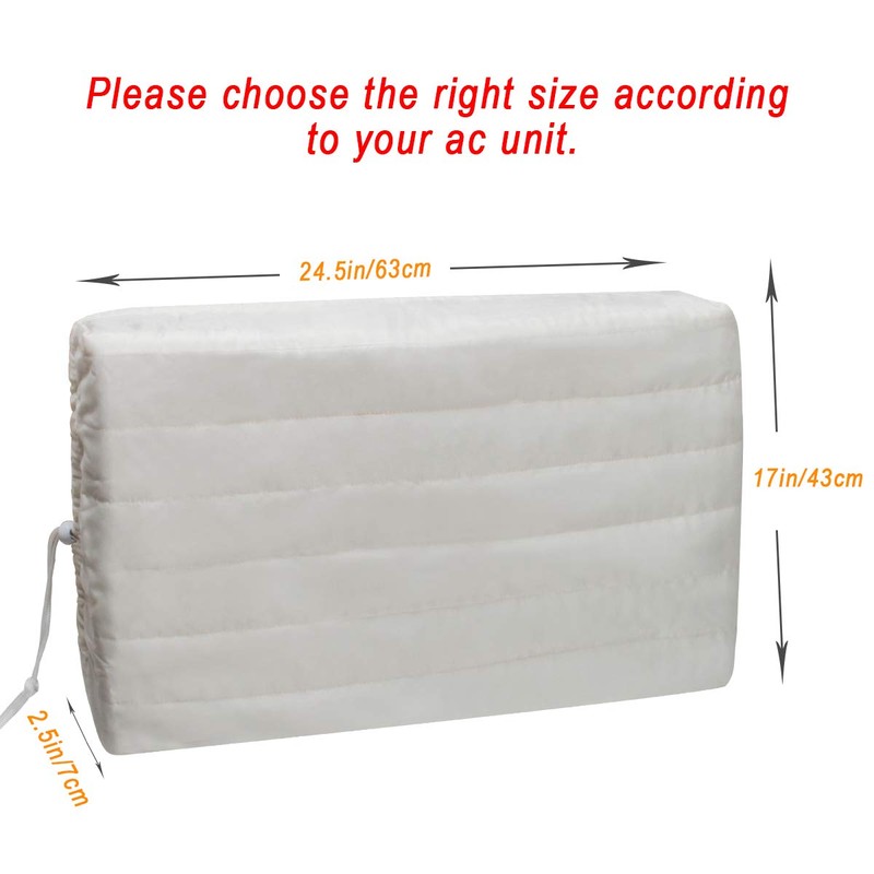 Luxiv Indoor Air Conditioner Cover, White Window Unit Protection Anti-Rust