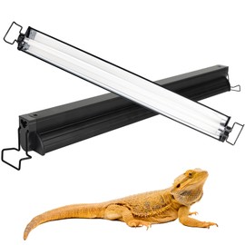 Aiieim T5 UVB Reptile Light Fixture, UVA Light for Reptiles Bearded Dragon, 10.0 Bulb Therapy Terrarium Lamp Kit for Lizard Chameleon Gecko Turtle 24W
