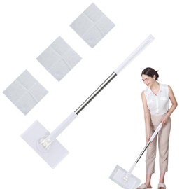 Dry Mop | Portable Flat Dust Mop with Cleaning Towels,Cleaning Mop Set, Hardwood Floor Mop, Dry and Wet Mop for Wood, Hardwood, Laminate, Tile