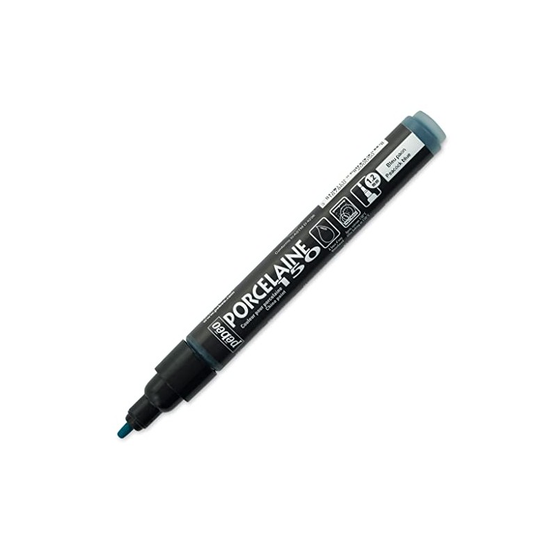 Pebeo Porcelaine 150 China Paint Bullet Tip Marker, Peacock Blue,Peacock