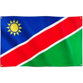 Runesol Namibia Flag, 91x152cm, 3ft x 5ft, Namibian National Flag, 4 Grommets, Eyelet In Every Corner, Premium Flags, Inside, Outside, Vivid Colours, Cassinga Day
