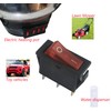 3 pin 2 Position Red Lighted Rocker Switch for Desktop