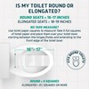 Lunderg Raised Toilet Seat with Handles - Round/Standard - Easy