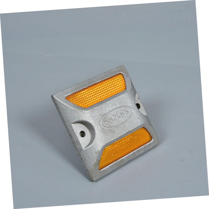 COHEALI 4pcs Reflective Driveway Markers Durable Aluminum Road Reflectors for