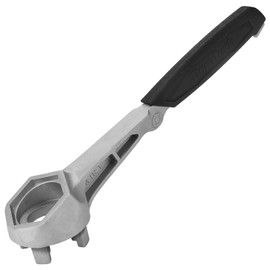 DURATECH Aluminum Drum Wrench, 3-in-1 Bung Wrench, Barrel Opener Tool for Opening 10 15 20 30 55 Gallon Drum, Fits 2" and 3/4" Plastic Bung Cap