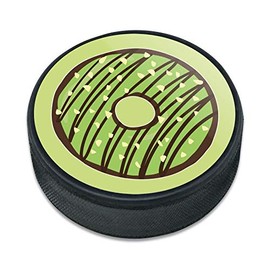 GRAPHICS & MORE Mint Chocolate Chip Donut Yummy Green Ice Hockey Puck