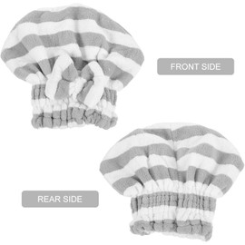 Toalla de Microfibra para Secar el Cabello, 2 Piezas, Gorro Absorbente Secado Rápido, Poliéster, Diseño con Lazo, Adecuado para Baño y Ducha