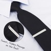 kilofly Men's Tie Clip Hidden Message "LOVE YOU, DAD" Silver